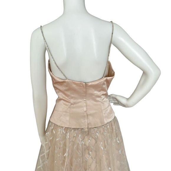 LARALIE VINTAGE PRINCESS BALL GOWN BEADED IN CHAMPAIGN WOMEN SIZE 6/8 - Picture 4 of 13